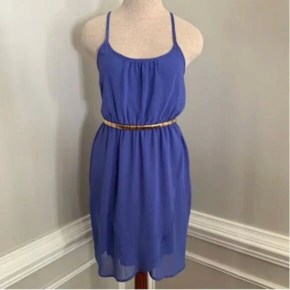Everly Periwinkle Spaghetti Strap Dress Small - Picture 1 of 15